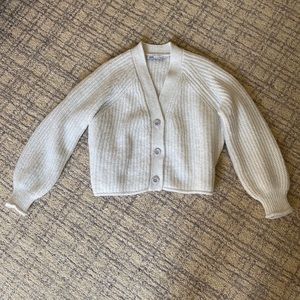 Zara White Crop Sweater